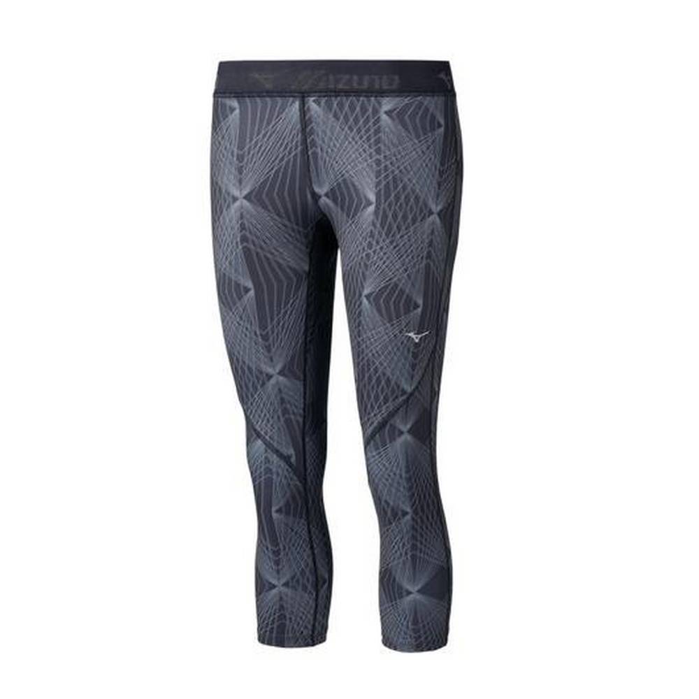 Mizuno Impulse Printed ¾ Női Leggings Fekete MOT679508